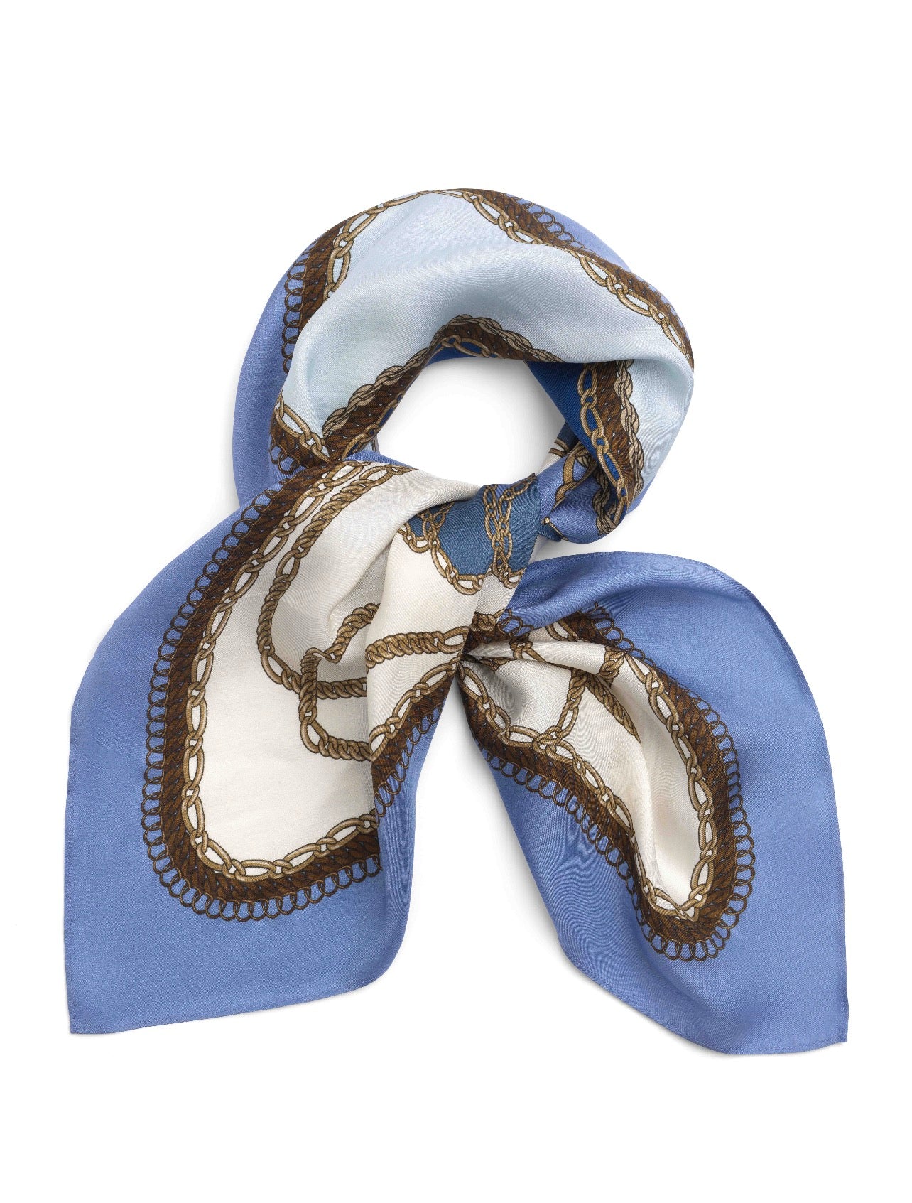BLUE HORSE SILK SCARF