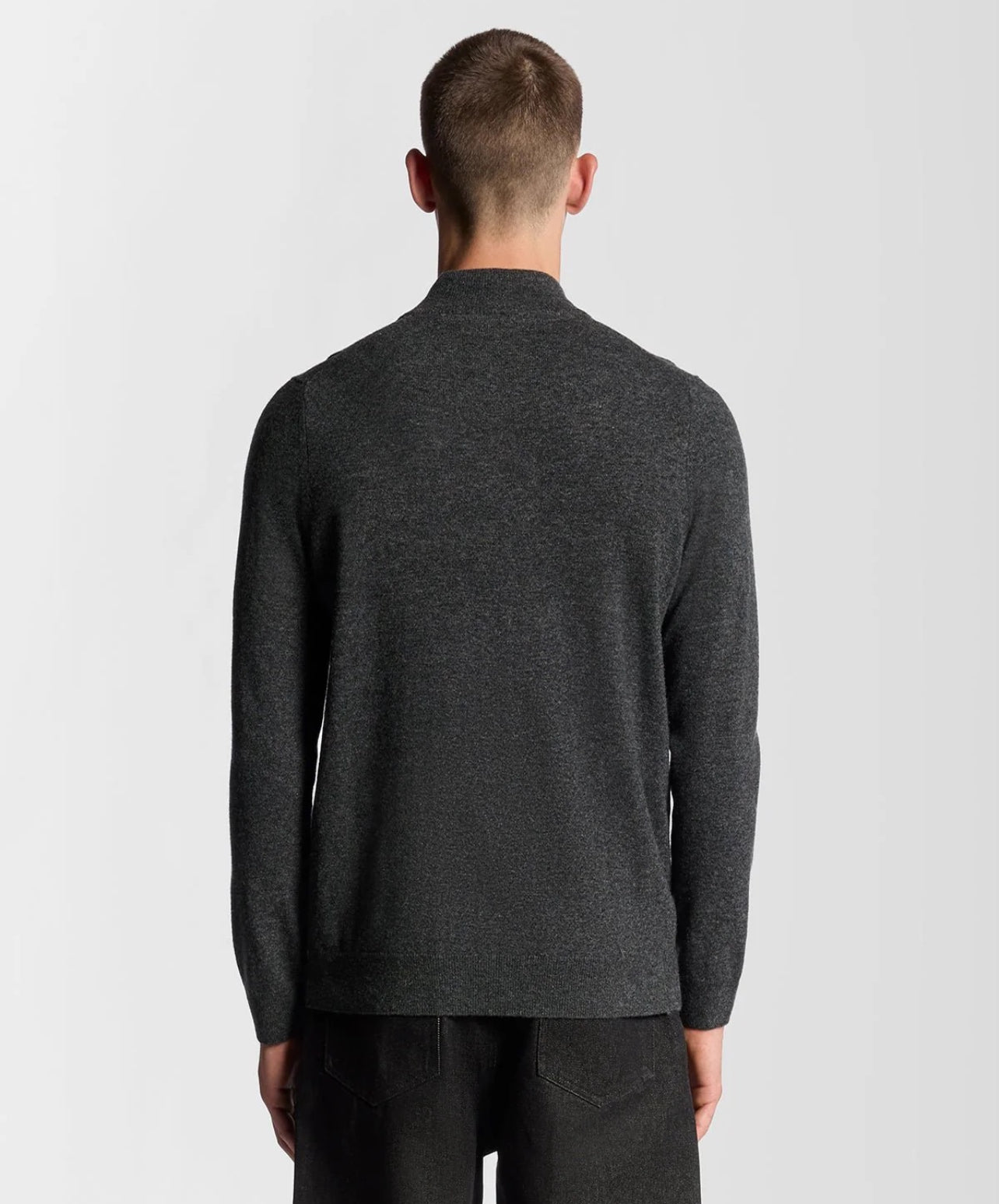 LAMBSWOOL BLEND ZIP TROUGH CARDIGAN