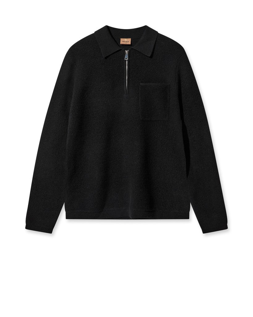 Mmgryan Soft Polo Zip Knit