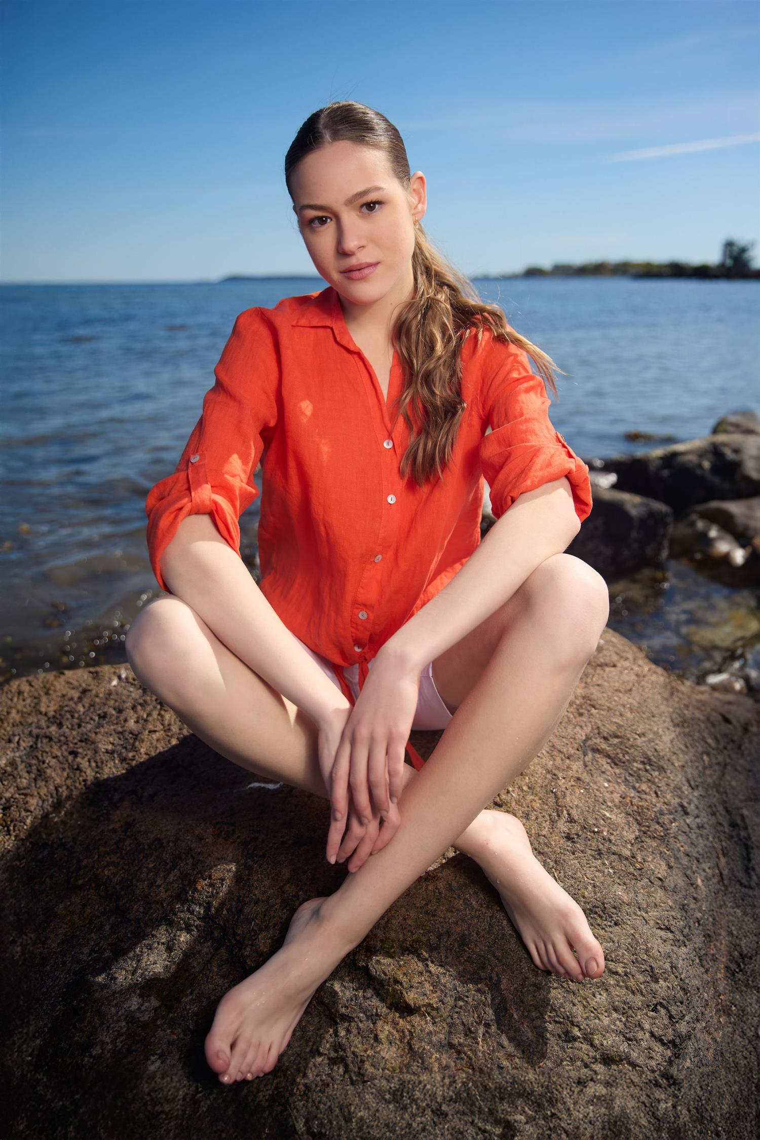 Tie Linen Shirt 253821
