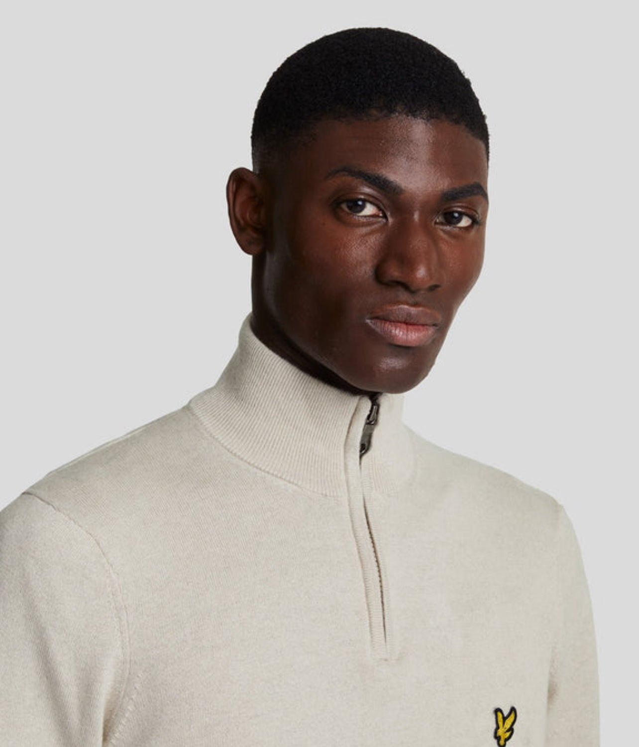 Cotton Merino Quarter Zip