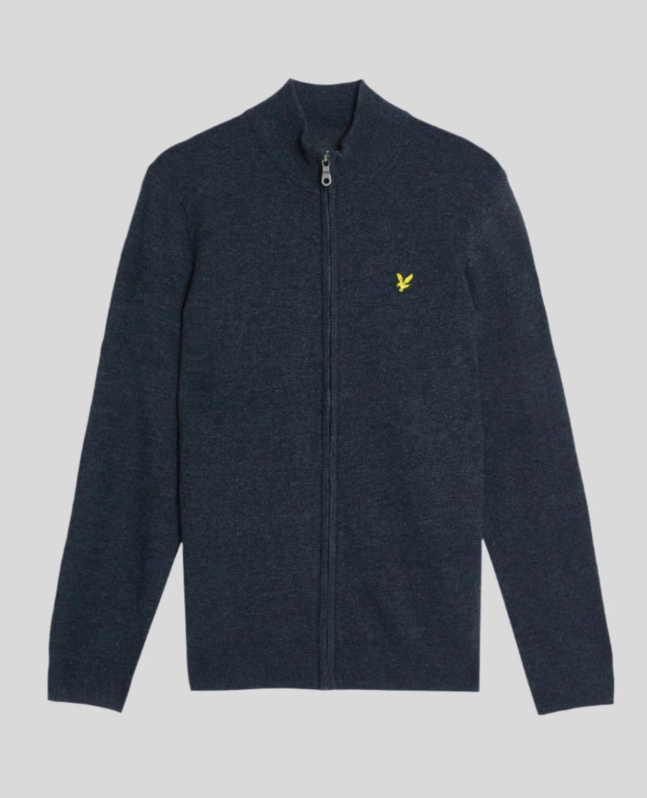 LAMBSWOOL BLEND ZIP TROUGH CARDIGAN