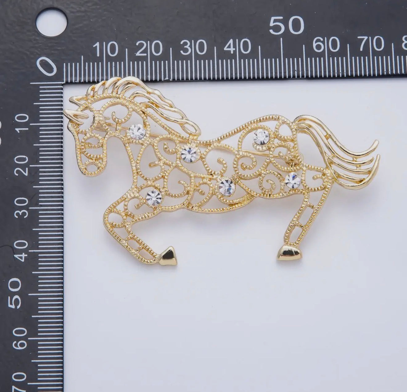 Gold horse