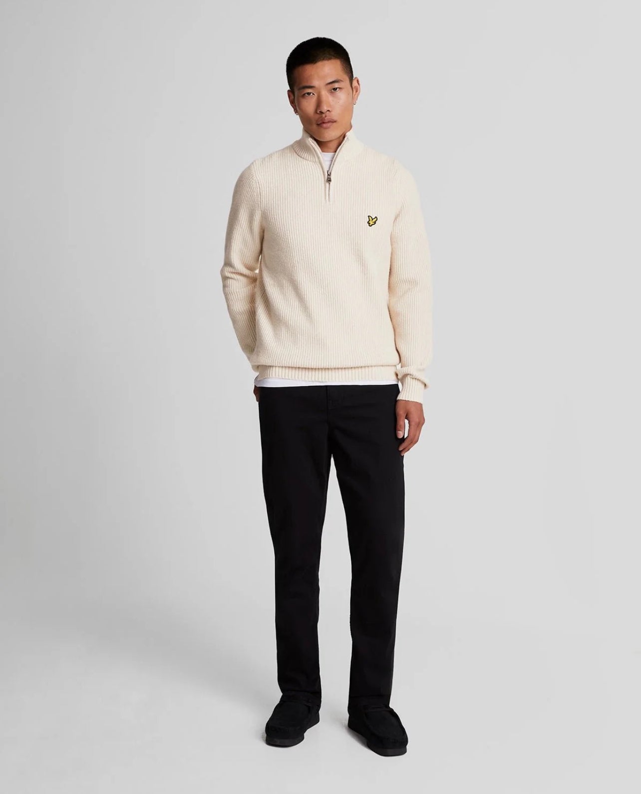 SHAKER STITCH QUARTER ZIP