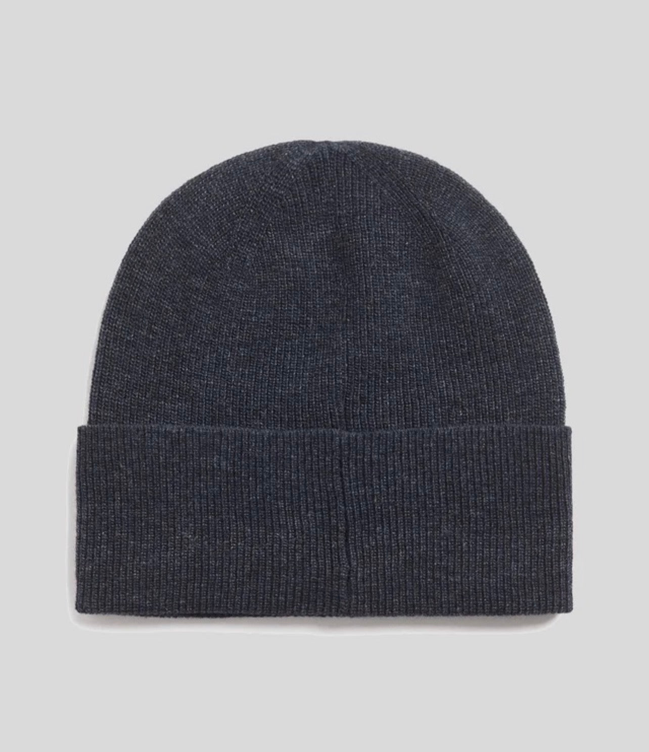 Lambswool Blend Ribbed Beanie