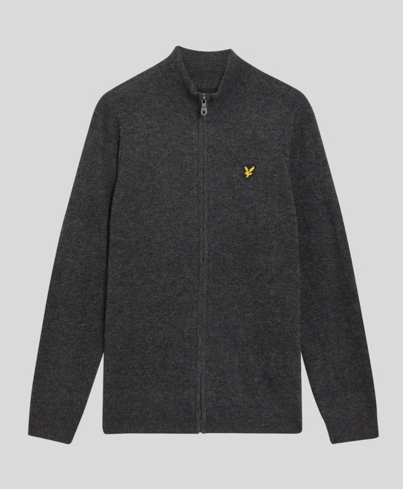 LAMBSWOOL BLEND ZIP TROUGH CARDIGAN