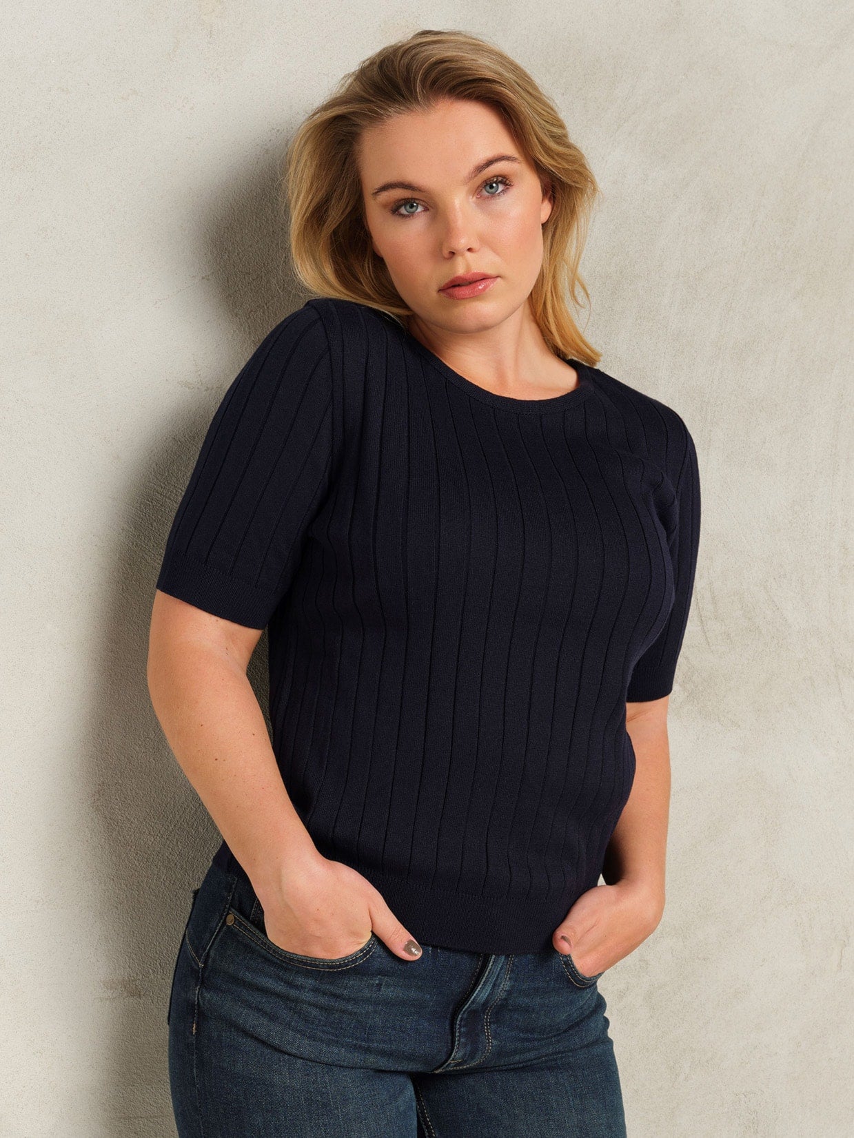 3066 Ribknit O-neck t-shirt