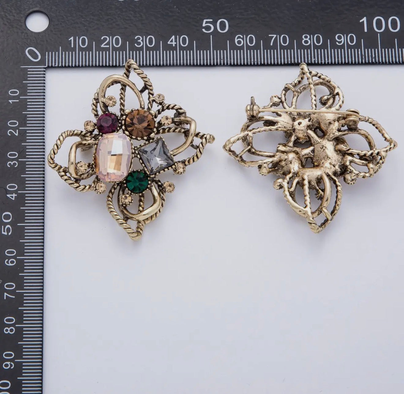 Vintage antique gold floral