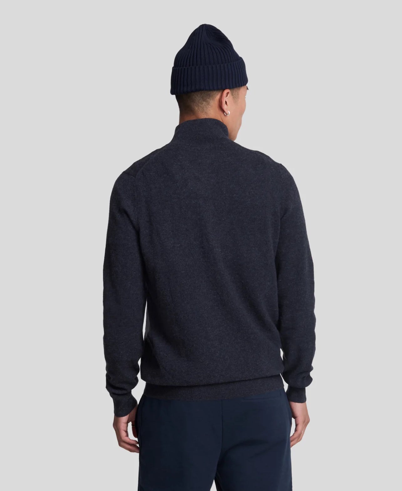 LAMBSWOOL BLEND ZIP TROUGH CARDIGAN