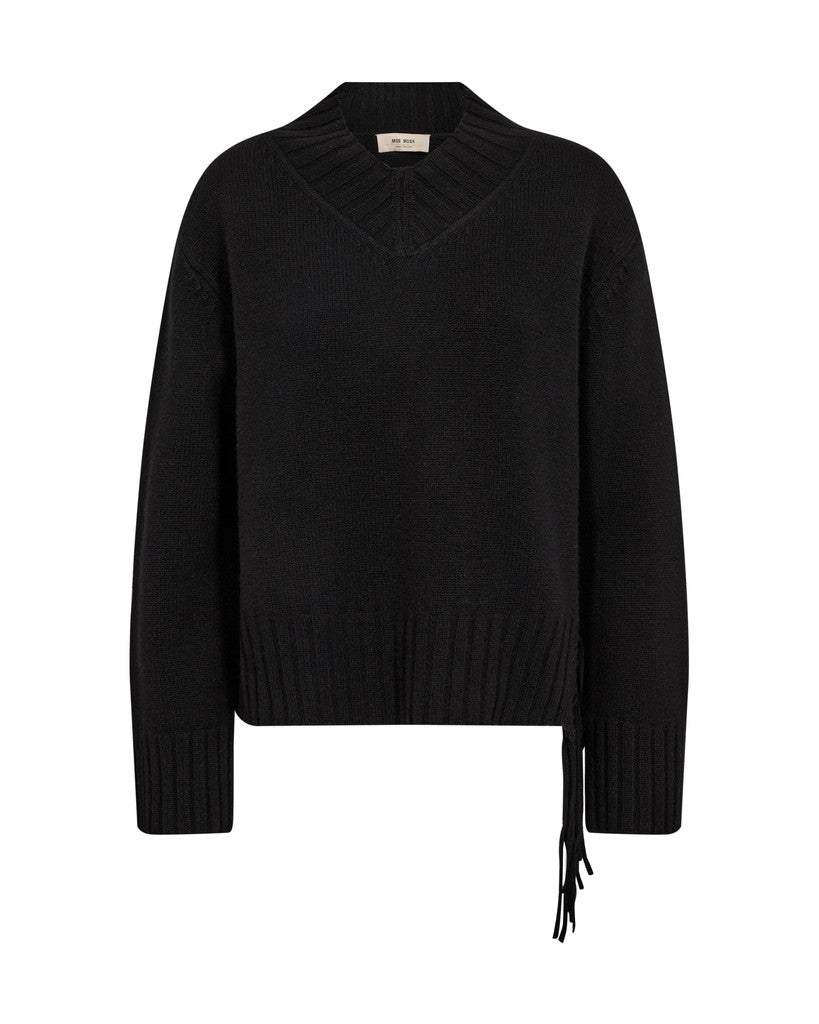 Mmeshala Fringe V-Neck Knit
