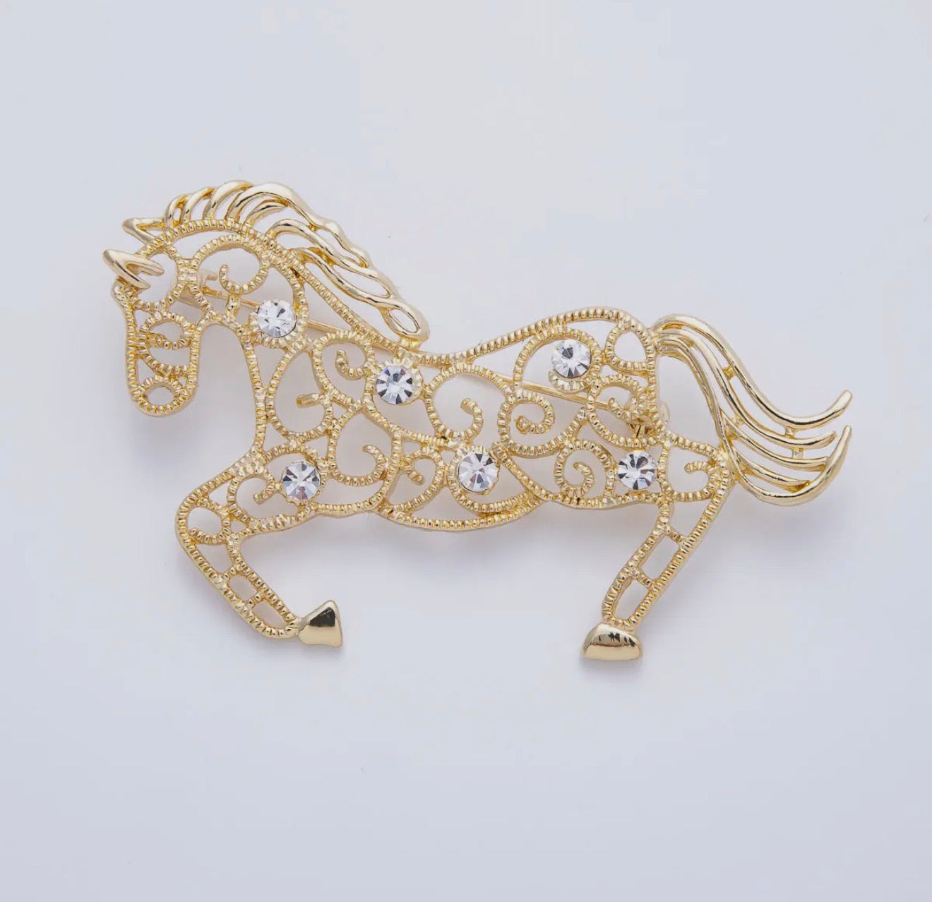 Gold horse