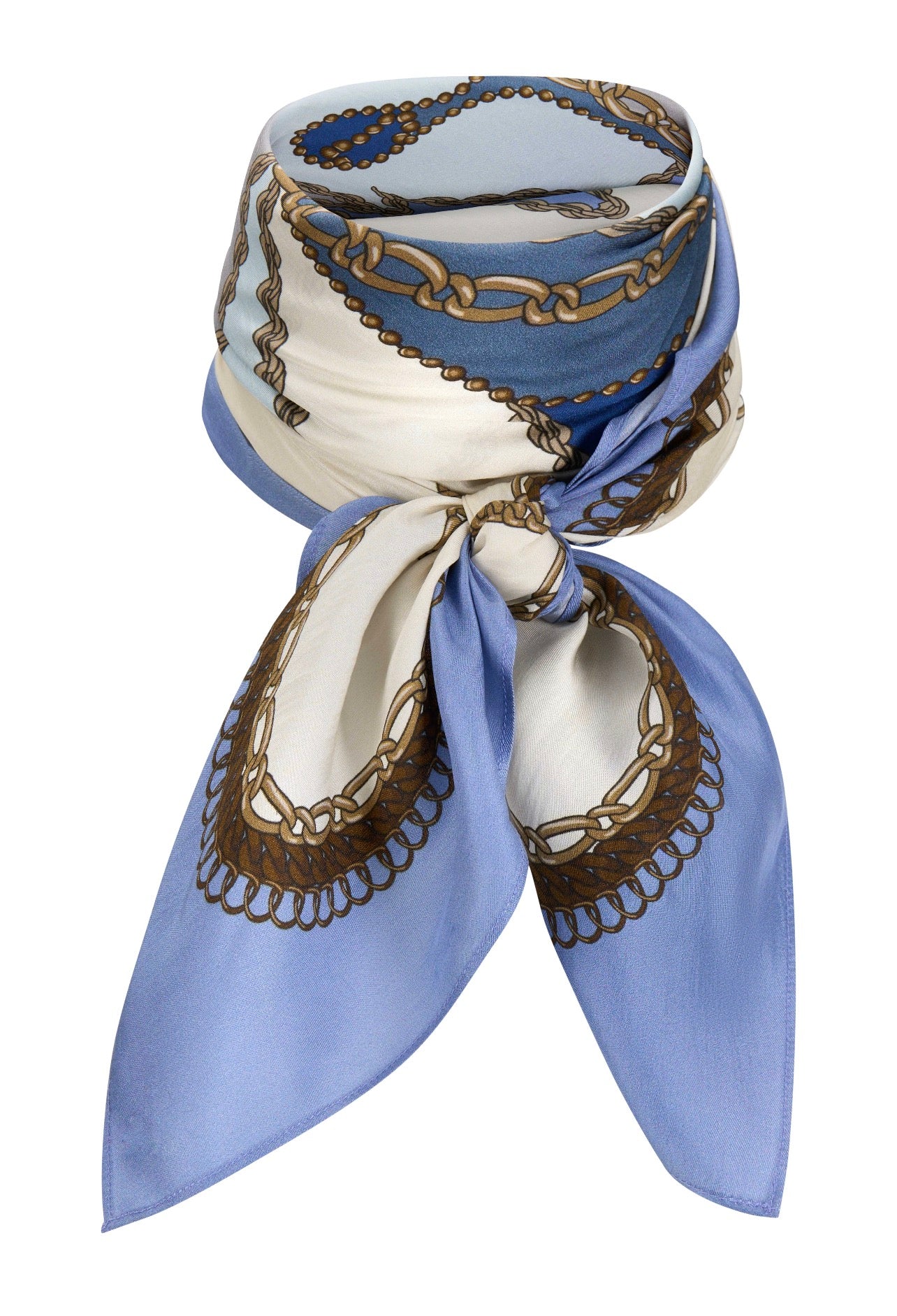 BLUE HORSE SILK SCARF