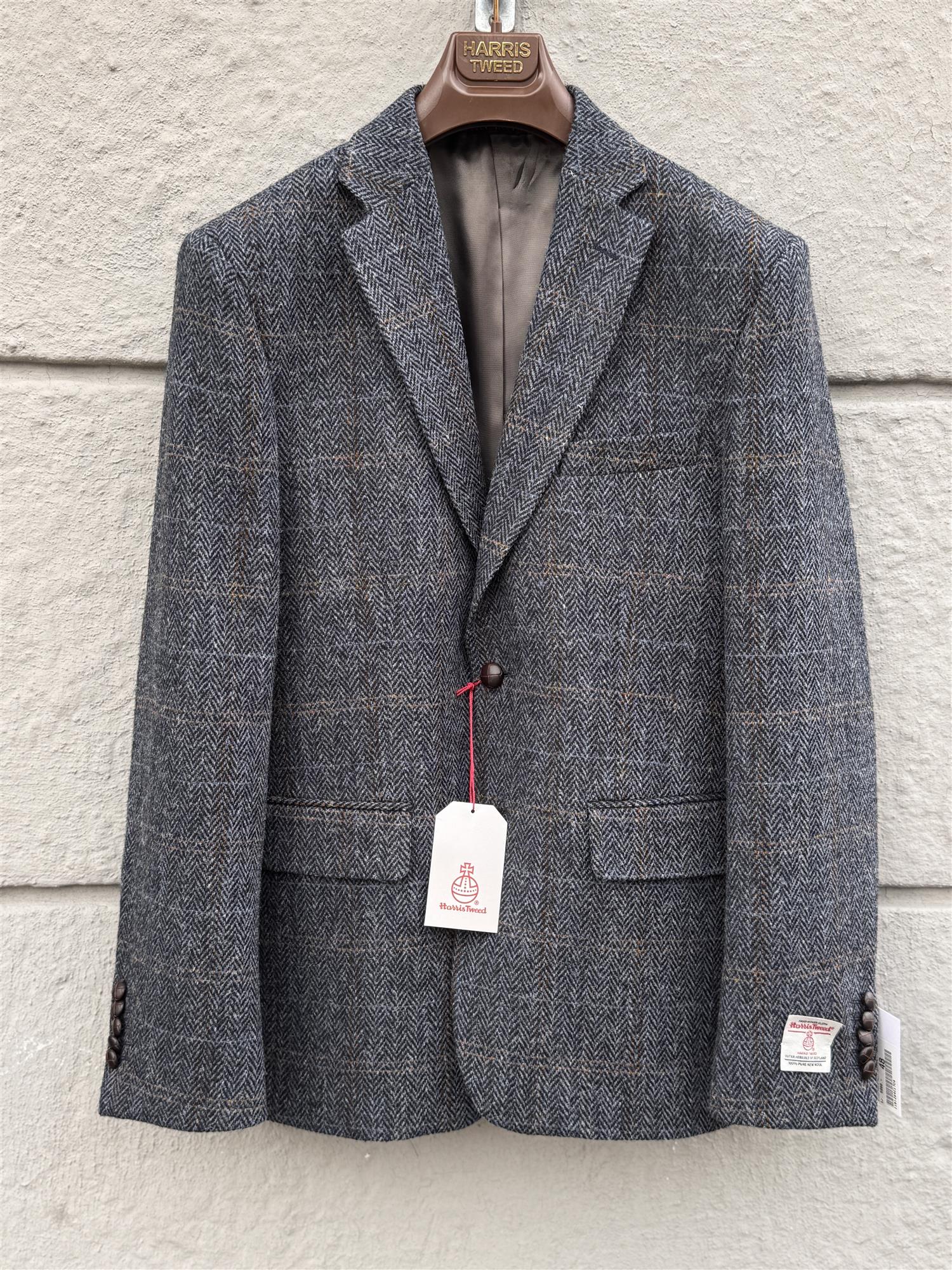 Blazer Lewis Tweed Herringbone blue check