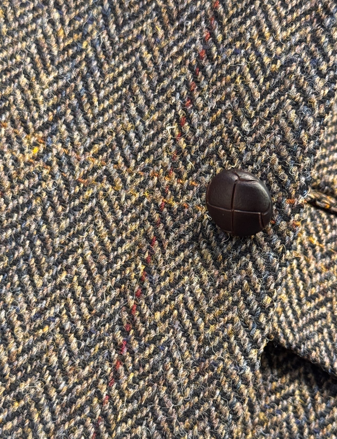 Blazer Lewis Tweed Herringbone brown check