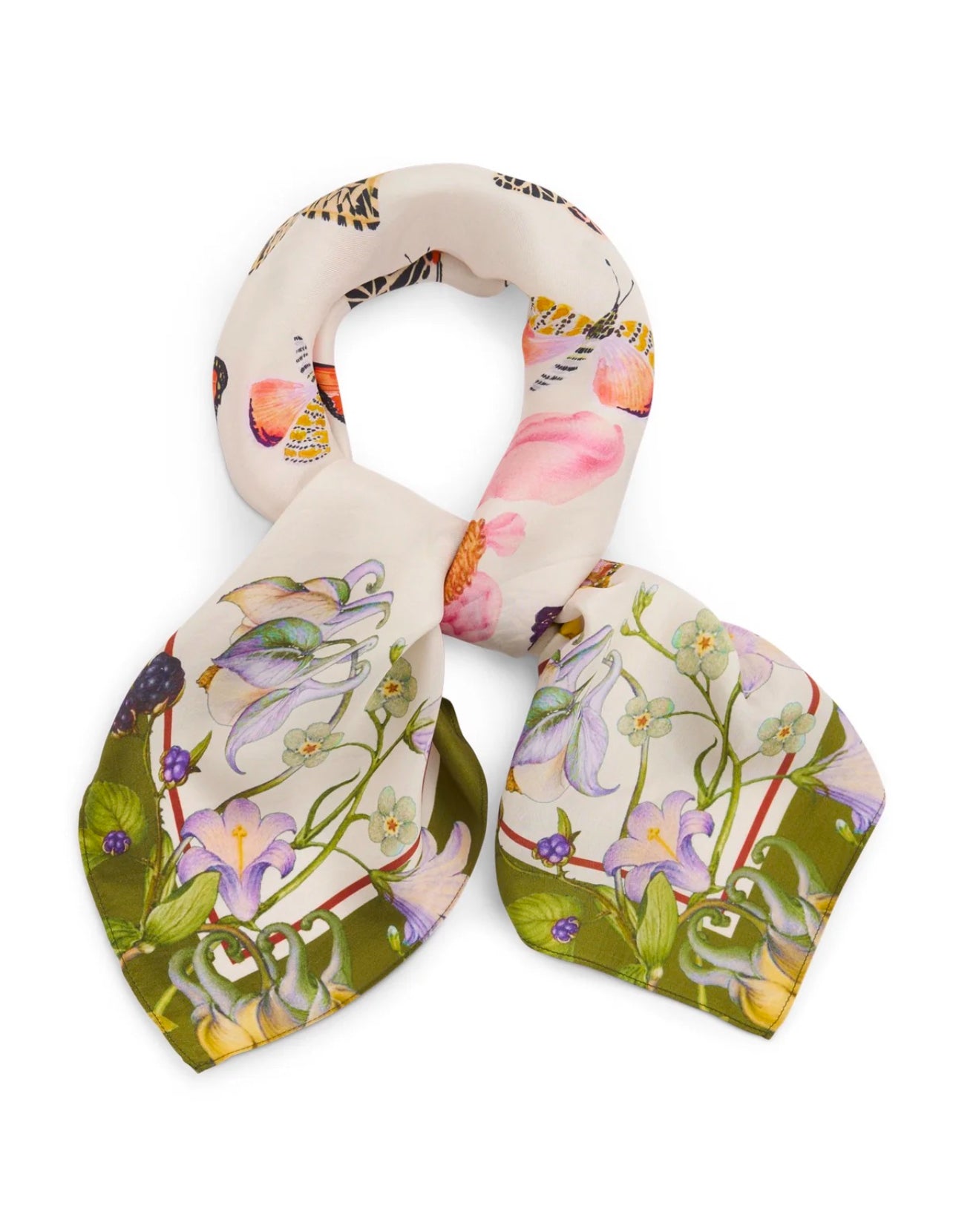 Serenity green silk Scarf