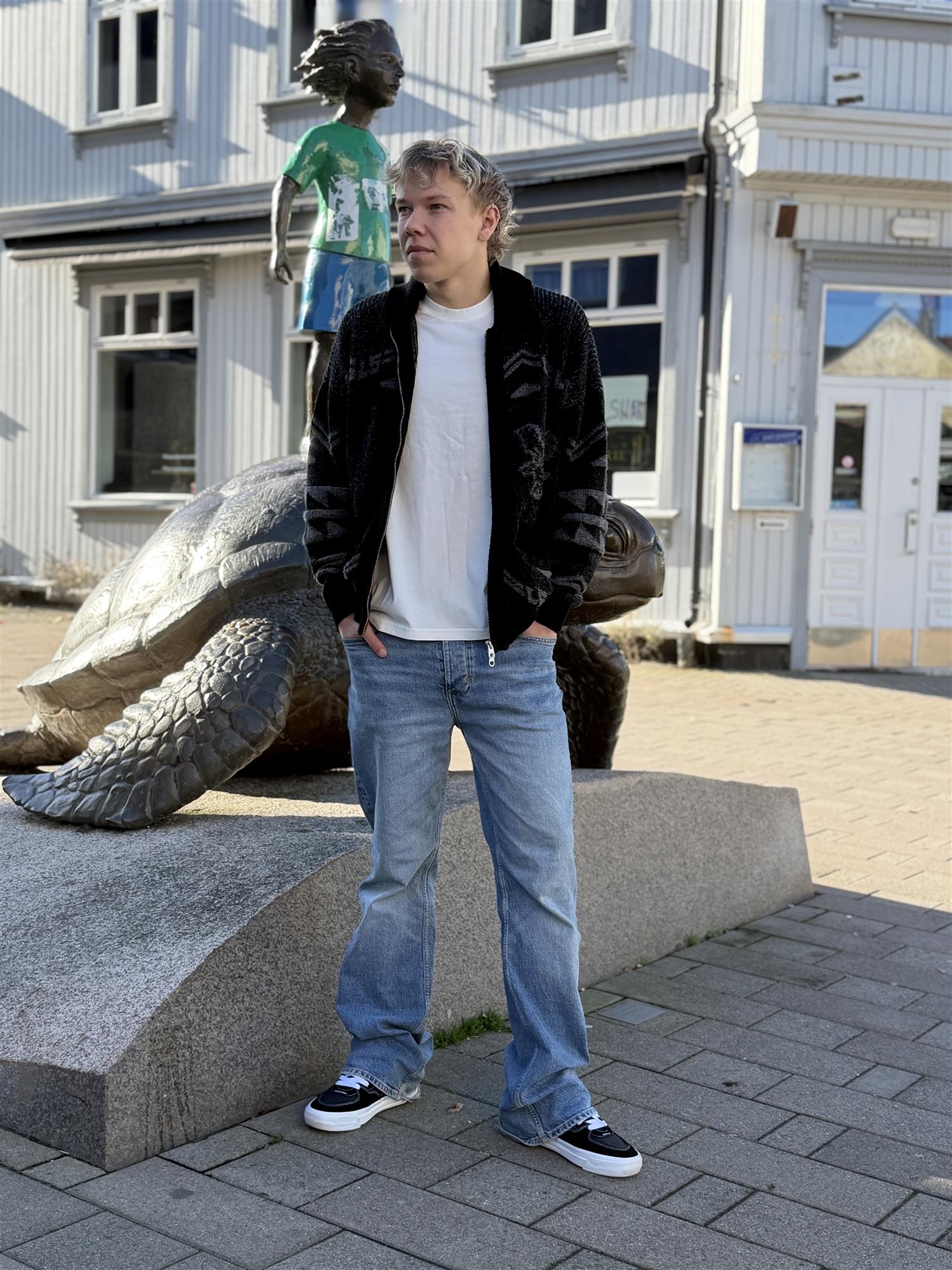 Jacquard Full Zip Cardigan